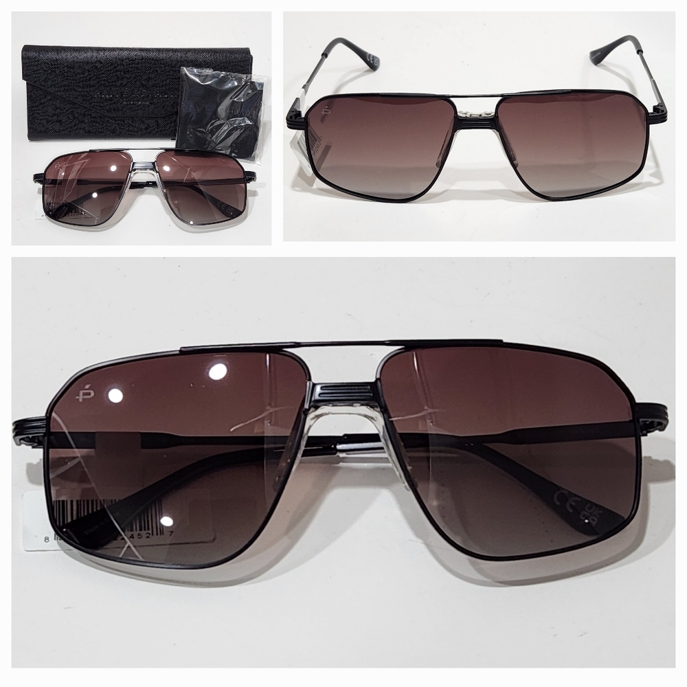 Privé Revaux Black and Brown, Rectangular Men's Sunglasses